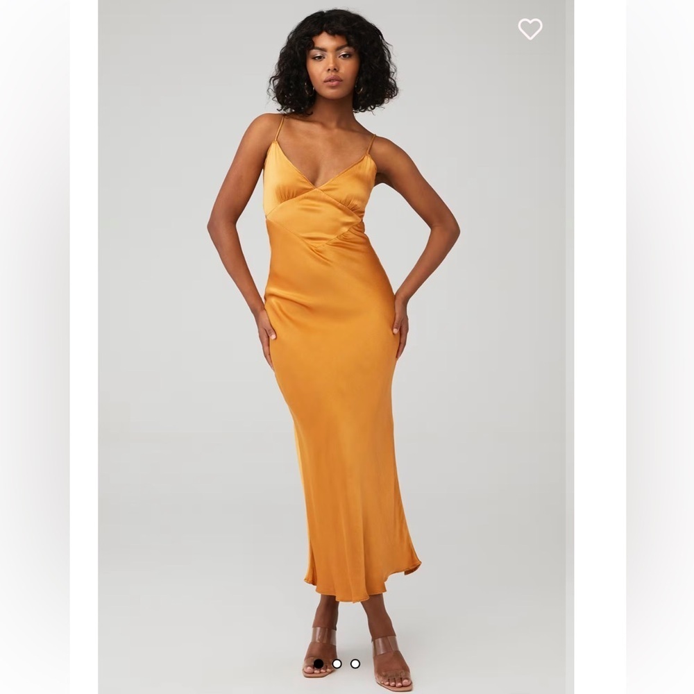 Bardot Malinda slip dress in burnt orange